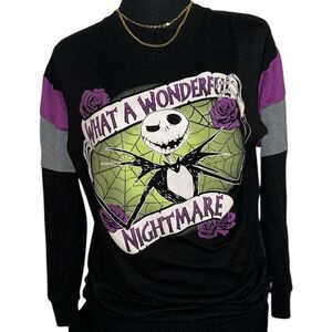 Tim Burtons Nightmare Before Christmas Long Sleeve Shirt Size XS